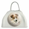 Jack Russell Terrier Dog Breed White Metal Cowbell Cow Bell Instrument