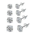 thumbnail image 2 of TIHLMK Earring for Women Stud Earrings For Women Cubic Zirconia Stud Earrings Set Hypoallergenic Small, 2 of 3