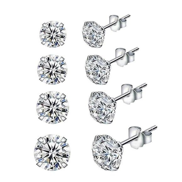 Earrings for Women Stud Earrings for Women Cubic Zirconia Stud Earrings Set Hypoallergenic Small