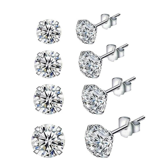 jovati Stud Earrings for Women Cubic Zirconia Stud Earrings Set Hypoallergenic Small