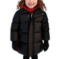 thumbnail image 2 of NAISIBABY Girls Puffer Coat 7T, Warm Hooded Mid-Length Full Zipper Winter Mid-Length Quilted Jackets Black, 2 of 4