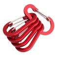 thumbnail image 2 of tredstone 5 Pcs Mousqueton Rose pour Clés Résistant aux Rayures et Lisse Petit Mousqueton Camping Rouge, 2 of 6