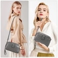 thumbnail image 6 of Sendefn Crossbody Bags for Women Small Genuine Leather Shoulder Purse Cross Body Bag with Wristlet Top Zipper, 6 of 6