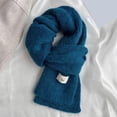 thumbnail image 2 of QASIEATN Women's Daily Clothing Essentials Wool Scarf Women's Knitted Wool Scarf All Solid Color Warm Scarf Winter Must Have Accessories, 2 of 3