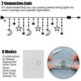 thumbnail image 4 of Gustave Christmas LED String Lights 11.5ft Twinkle Star Moon Plug in Fairy Curtain Lights with 8 Lighting Modes Extendable for Wedding Party Bedroom Indoor Outdoor Decorations "White", 4 of 10