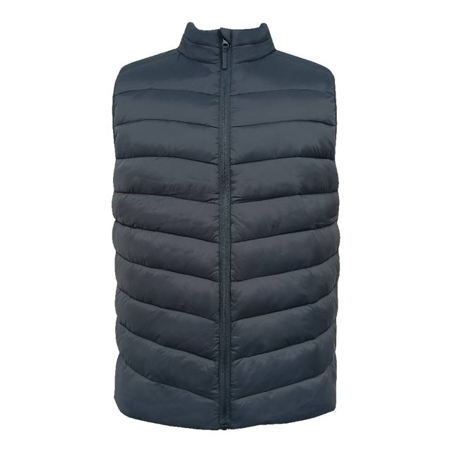 Chaleco George Talla M Acolchado Liso con Cierre Negro