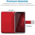 thumbnail image 5 of Xpression Phone Case For Motorola Moto G 5G 2026 / Moto G Play 2026 PU leather Wallet 6 Card Slots folio with Wrist Strap & Kickstand Pouch Flip Shockproof Cover, Red, 5 of 7