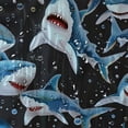 thumbnail image 5 of PRATYUS Shark Shower Curtain Ocean Animal Fish Sea Marine Life Underwater Wildlife Kids Boys Fabric Bathroom Curtain Set with Hooks 69x72, 5 of 7