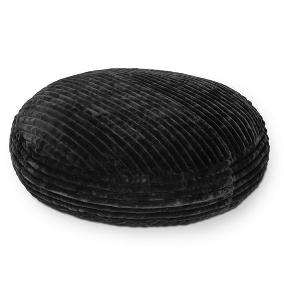 Jaxx 7 Foot Cocoon - Bean Bag Bed for Adults - Giant Bean Bag Sleeper and Lounger - Made in the USA - Mondo Fur Black