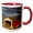 Red/White, variant on 3drose, Covered Bridge Over the White River in Medora, Indiana, Usa, 11oz Two-tone Red Mug