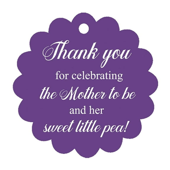 100 PCS Baby Shower Favors Gift Paper Hang Tags- Â Thank You For Celebrating The Mother To Be & Her Sweet Little Pea!