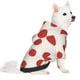 thumbnail image 2 of Fotbe Abstract Red Polka Dot Sudadera con Estampado para Perros Pequeños – Suéter con Capucha para Mascotas, Tela Suave de Forro Polar con Bolsillo-Medium, 2 of 7