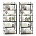 thumbnail image 1 of Gymax 2PCS 6-Tier Bookshelf 71.5'' Industrial Tall Bookcase w/ Open Shelves for Study, 1 of 10