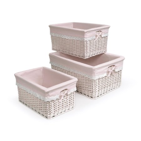 Pink 3 Basket Set W/liners