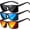 3pack Black - Blue - Red, variant on Grinderpunch Polarized Square Sunglasses for Men Black Designer Polarized Sunglasses Trendy Shades Sunglasses For Men UV 404