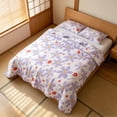 thumbnail image 4 of Linnome Fresh Flowers Printed Summer Quilt Washed Cotton Soft Breathable Machine Washable for Spring Fall 70.9x78.7in Multicolor#03, 4 of 6