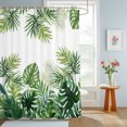 thumbnail image 4 of Summer Tropical Shower Curtains for Bathroom, Pastoral Palm Trees Botanical Leaves Waterproof Fabric Shower Curtain, Decorative Bathroom Curtain for Bathtub, 36"x72" , No Hooks Included, 4 of 9