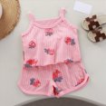 thumbnail image 2 of Girls Toddler Baby Summer Clothes 3 6 12 18 Months 2T 3T 4T 5T Girls Outfits Sleeveless Tank Top and Shorts Set Kaprioy Baby Girl Clothes, 2 of 5