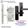 thumbnail image 2 of Electronic Lock Bluetooth Smart Door Lock Fingerprint Lock Password IC Card Key For Smart Home ,Easy Installation, 2 of 5