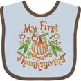 thumbnail image 3 of Inktastic My 1st Thanksgiving Pumpkin Vegetables in Orange and Green Boys or Girls Baby Bib, 3 of 4