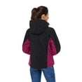 thumbnail image 6 of ORORO Women’s Heated Jacket with Battery, Heating Jacket with Removable Hood for Winter Outdoors (Black/Purple,2XL), 6 of 9