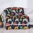 thumbnail image 3 of Uemuo Retro Video Game Printed Throw Blanket for Couch, Fluffy Fuzzy Blankets for Bed, Sofa, Cozy Flannel Faux Fur Blanket-50"x40", 3 of 6