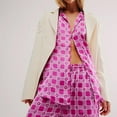thumbnail image 5 of VISALY Pajama Sets Lightweight Sets Silk Satin Pajamas Set 2 Piece Wide Leg Pants Long Sleeve foral Printed Sets Plus Size Pajamas Sleep Sets Sleepwear Sets Lounge Sets Matching Pajama Set Hot Pink M, 5 of 9