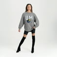 thumbnail image 3 of Women's Gameday Couture Gray Michigan Wolverines Oversized Pure Motion Corded Sweatshirt, 3 of 4