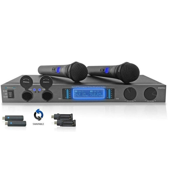 Sistema de micrófono inalámbrico Technical Pro wmr52 UHF Dual