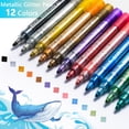 thumbnail image 3 of Paint Pens ZSCM 12 colores con purpurina acrílica para pintura rupestre, 3 of 7