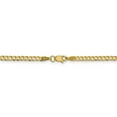thumbnail image 4 of Primal Gold 14 Karat Yellow Gold 3.1mm Solid Polished Light Flat Cuban Chain, 4 of 7