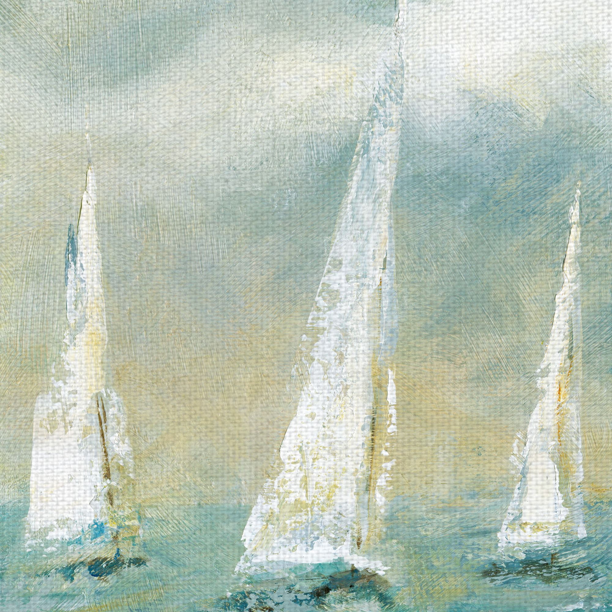 Fine Art Canvas Ocean Breeze Sailboats by Carol Robinson Canvas Art Print