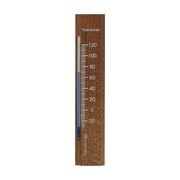 Wall Thermometer 7.8 inch Beechwood Walnut Finish