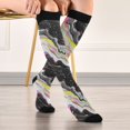 thumbnail image 5 of FORMRS Womens Knee High Socks Casual Long Thick Travel Daily Wear, 1 Pair, Colorful White, 5 of 6