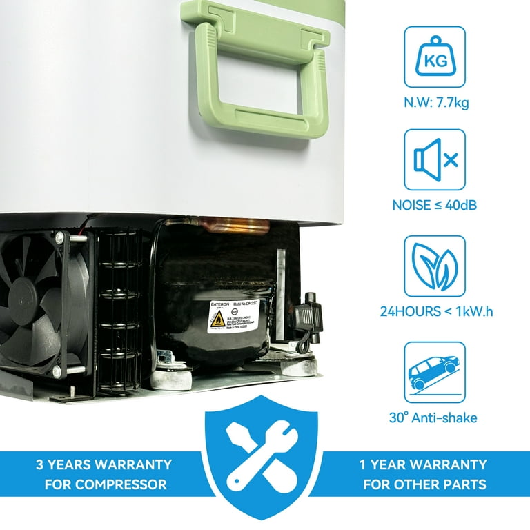 B BINGI Portable Car Refrigerator Cooler 13.5 Quart 12V/24V DC 110