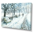thumbnail image 2 of Designart Winter Park At Christmas Traditional Canvas Wall Art, 2 of 4