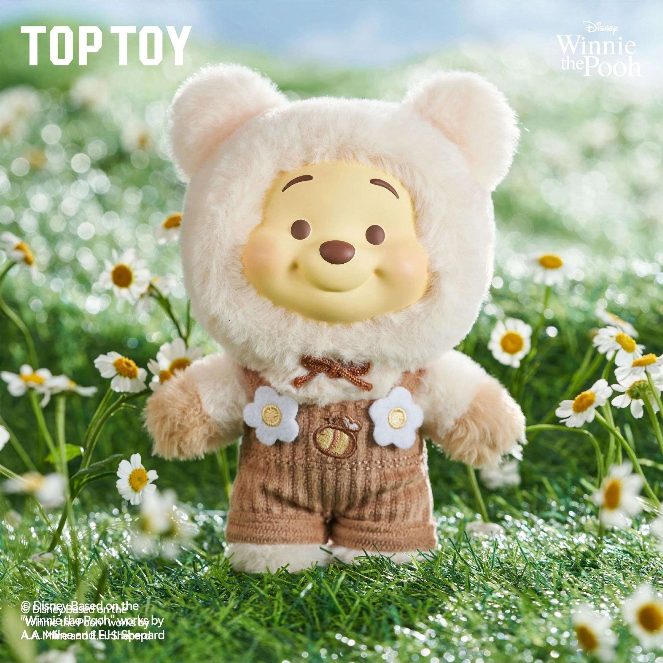 TOPTOY Disney Winnie the Pooh Candy Bear Series Vinyl Plush Keychain Blind Box