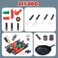 thumbnail image 6 of Kids BBQ Grill Playset, Kitchen Playset with Smoke Sound Light and Wheel, Movable Pretend Play Toy Grills Kitchen Set for Kids Ages 4-8, 2-Layer Outdoor Cooking Toys for Toddlers 3-5 Birthday Gifts, 6 of 9