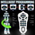 thumbnail image 5 of RC Robot Intelligent Programmable Toy for Kids Ages 3-8, Voice Recording and Playback, Remote Control with Gesture Control, Music Dance and LED Lights, 5 of 10