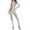 Silver, variant on Womens Fishnet Bodystocking Crotchless Bodysuit Tights Soft Nightwear Underwear