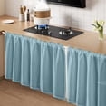 thumbnail image 3 of No Drill Self-adhesive Kitchen Cabinet Curtain, Waterproof Oil Resistant Dustproof Fabric, Practical Privacy Cover for Sink Closet Bookcase and Household Sundry Blocking Decoration, 3 of 6