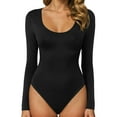 thumbnail image 2 of Bodysuit for Women Scoop Neck Sleeveless Tank Top Bodysuits 2025 Sexy Thong Bodysuit Basic Leotards for Women Long Sleeve Tummy Control, 2 of 6