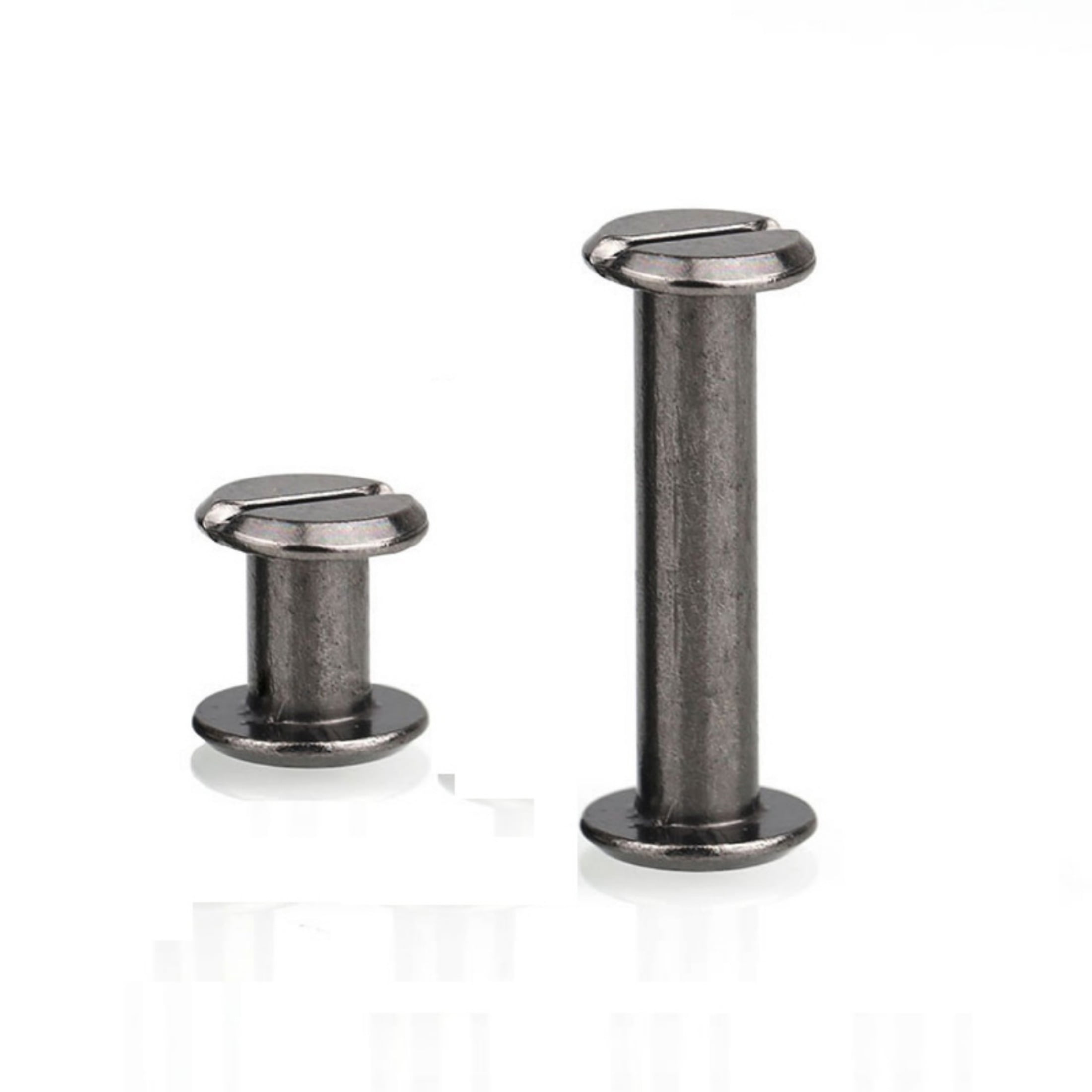 (20 pieces) Carbon Steel Black Mother-Son Locking Slotted Countersunk Rivets M4X6mm.