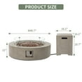 thumbnail image 3 of VENTOPYR 2-Pc Propane Fire Pit Set - 40.5" 50K BTU Table & Tank Stand With Wind Guard, 3 of 6