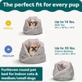 thumbnail image 5 of FurHaven Pet Products | Minky Faux Fur & Velvet Hug Bed for Dogs & Cats - Silver Gray, Medium, 5 of 9