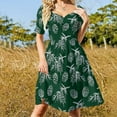 thumbnail image 4 of Grey Pine Cones Dress Plant Print Modern Dresses Summer Aesthetic Casual Dress Design Vestido, 4 of 7