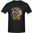 thumbnail image 4 of Jean Michel Basquiat Men's T Shirt Cotton Tee Basic Short Sleeve Crewneck Shirt Tops Black, 4 of 5
