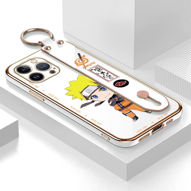 IPhone 13 12 Pro MAX Mini Compatível Funda Celular Para De Wrist Strap Naruto Uzumaki