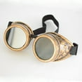 thumbnail image 2 of SAYFUT Vintage Steampunk Metal Welding Goggles Retro Gothic Halloween Cosplay Round Black Glass Lens, 2 of 4