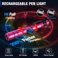 thumbnail image 3 of Flashlight WORKPRO - Lápiz recargable (300 lm, 2 unidades), color rosa, 3 of 8